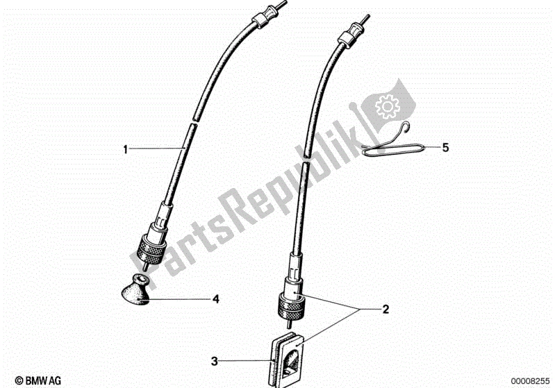 Todas las partes para Eje Del Velocímetro / Eje Del Cuentarrevoluciones de BMW R 75/7 750 1976 - 1977