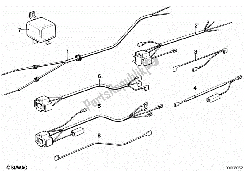 Todas las partes para Varios Mazos De Cables Adicionales de BMW R 75/7 750 1976 - 1977