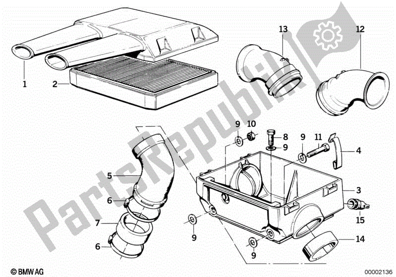 Toutes les pièces pour le Boîtier De Filtre à Air du BMW R 80 800 1984 - 1987