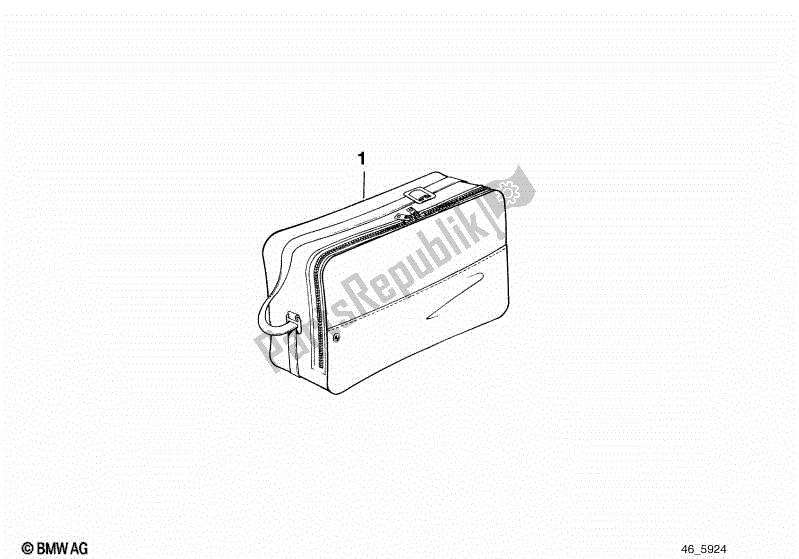 Alle onderdelen voor de Tas Voor Toeristenkoffer van de BMW R 80 800 1984 - 1987