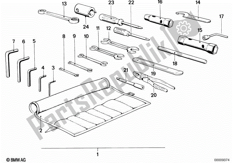 Todas las partes para Herramienta De Coche de BMW R 80 800 1984 - 1987