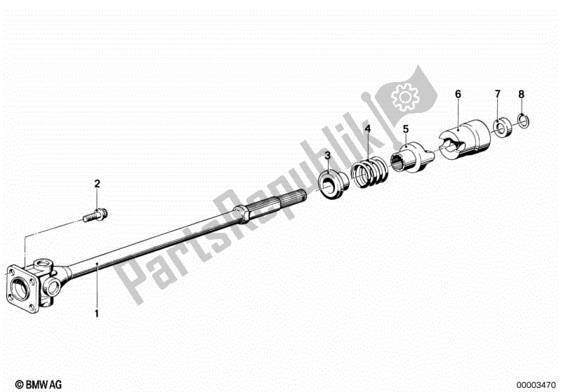 Toutes les pièces pour le Arbre De Transmission du BMW R 80 800 1984 - 1987