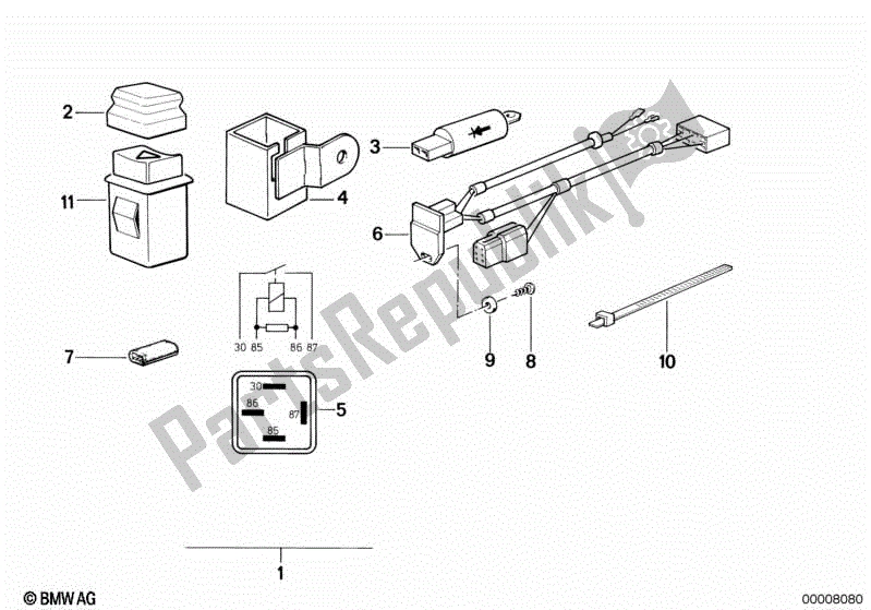 Toutes les pièces pour le Installation D'un Ensemble D'avertissement De Danger du BMW R 80 800 1984 - 1987