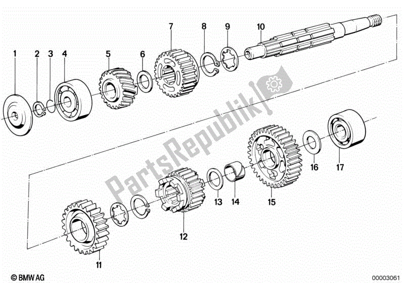 Todas las partes para Eje De Salida de BMW R 80 800 1984 - 1987