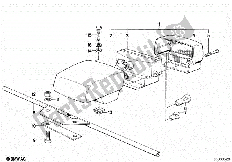 Toutes les pièces pour le Feu Arrière du BMW R 80 800 1984 - 1987