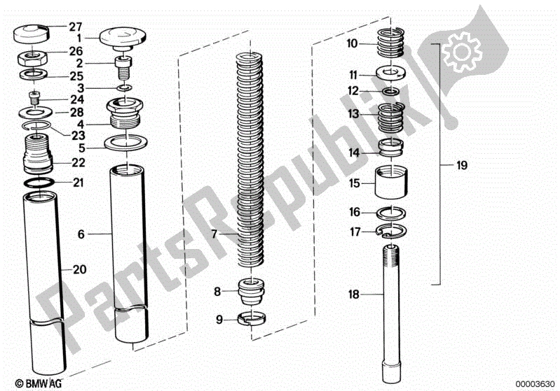 Todas las partes para Tubo De Subida / Absorbedor de BMW R 80 800 1984 - 1987