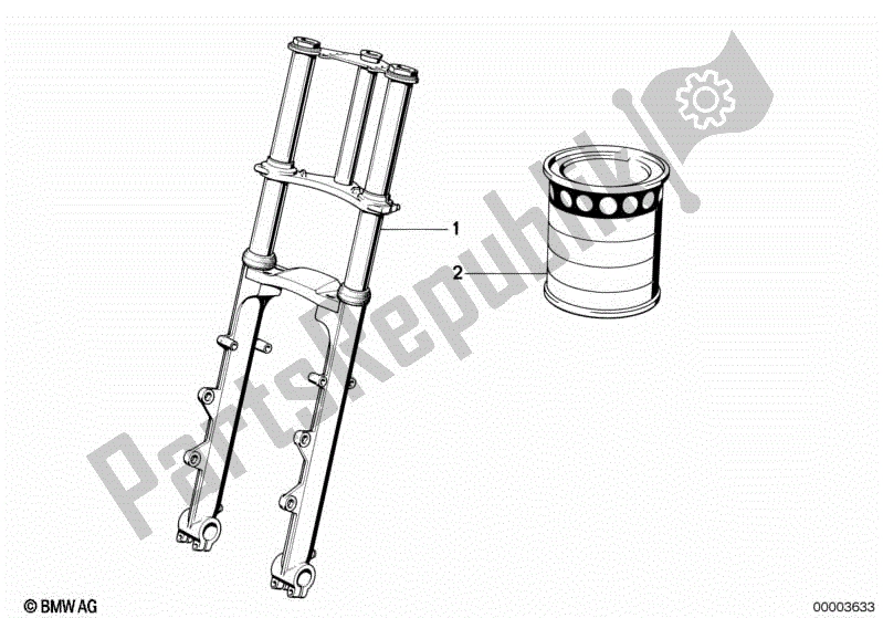 Todas las partes para Tenedor-telescopio de BMW R 80 800 1984 - 1987