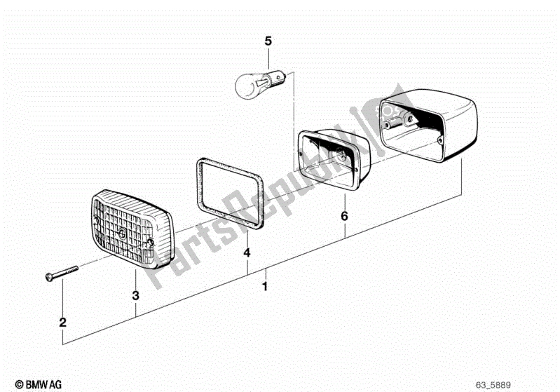 Todas las partes para Intermitente Trasero de BMW R 80 800 1984 - 1987