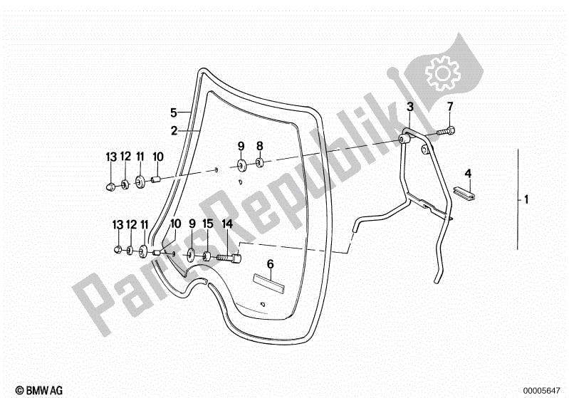 Toutes les pièces pour le Pare-brise du BMW R 80 800 1984 - 1987