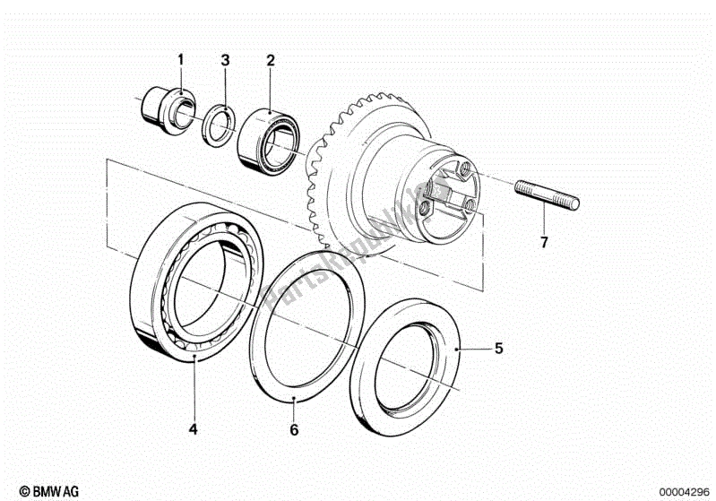 Toutes les pièces pour le Pièces D'installation De Roue à Couronne Différentielle du BMW R 80 ST  2471 800 1982 - 1984