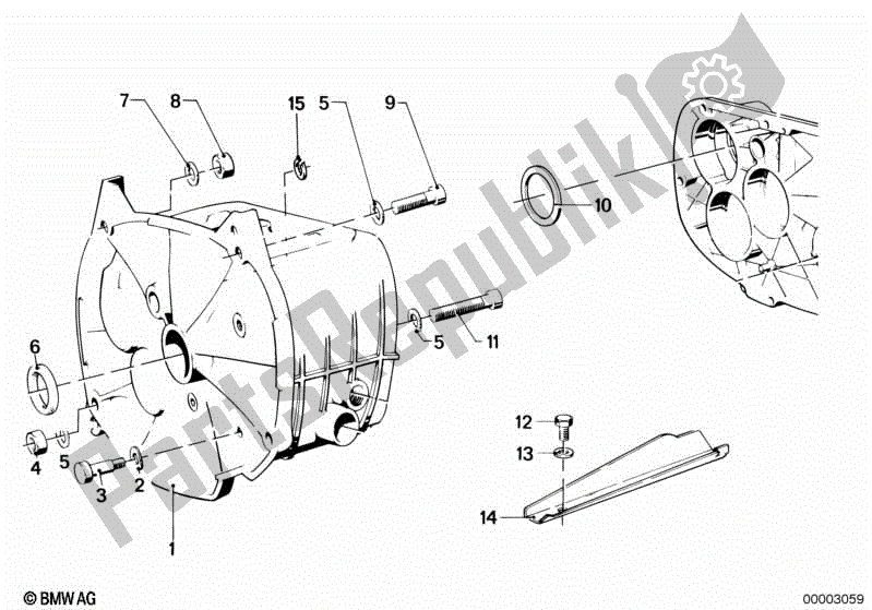 Toutes les pièces pour le Boîtier De Transmission / Support. Pièces / Joints du BMW R 80 ST  2471 800 1982 - 1984