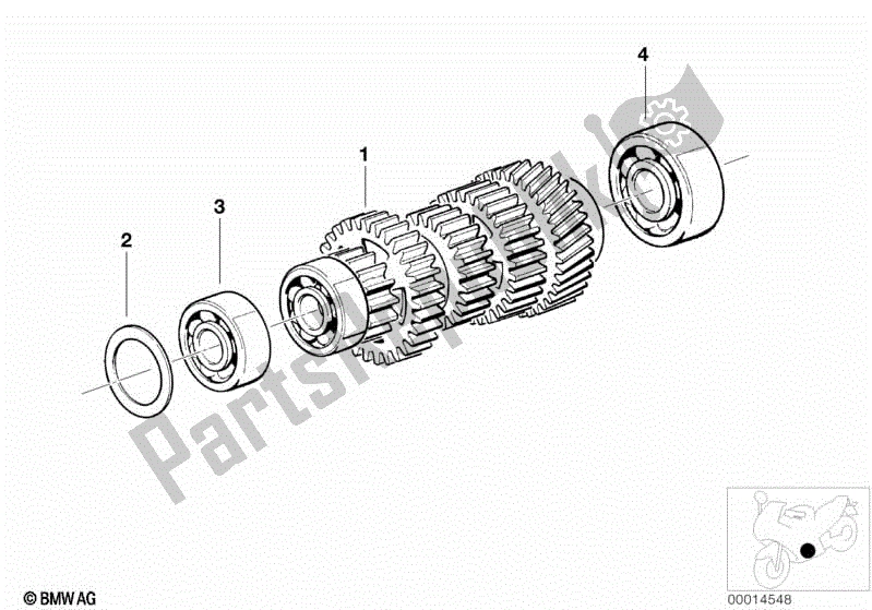 Toutes les pièces pour le Boîte De Vitesses à 5 Vitesses. Manche Intermediaire du BMW R 850R 259 1995 - 1997