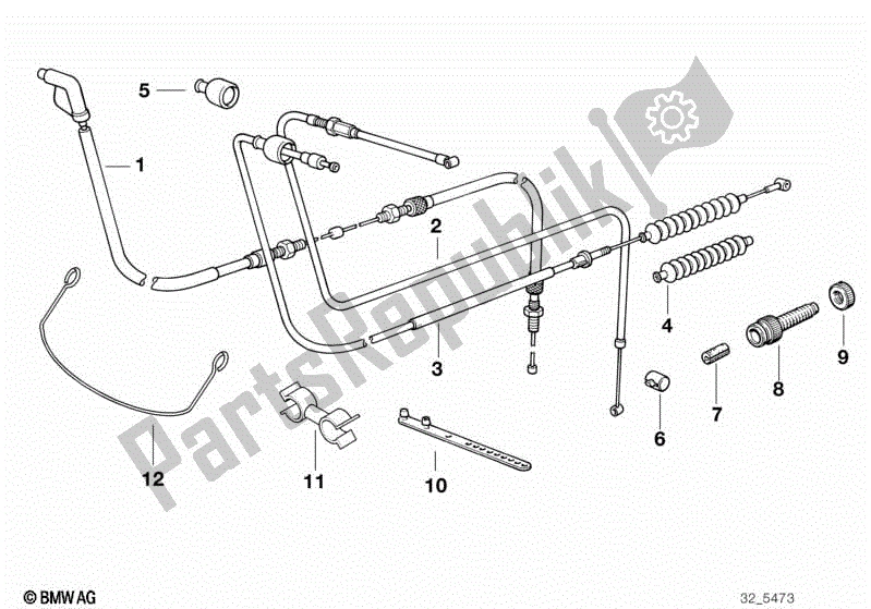 Toutes les pièces pour le Câble Bowden du BMW R 850R 259 1995 - 1997