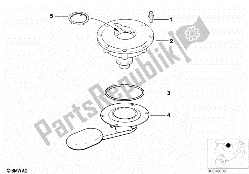 Todas las partes para Tapa de BMW R 850R 259 1995 - 1997