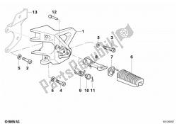 placa de footpeg / footpeg frontal