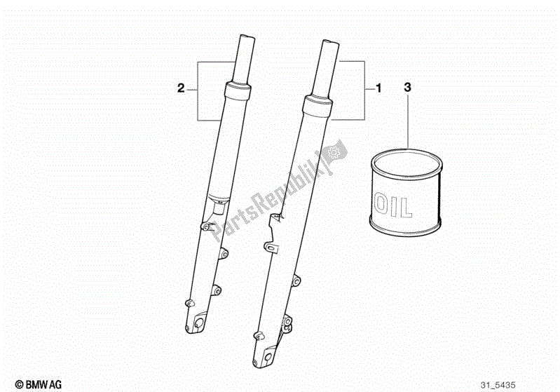 Todas las partes para Pata De La Horquilla de BMW R 850R 259 1995 - 1997