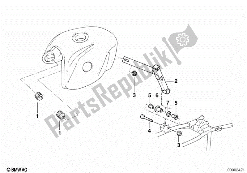 Toutes les pièces pour le Réservoir De Carburant / Pièces De Fixation du BMW R 850R 259 1995 - 1997