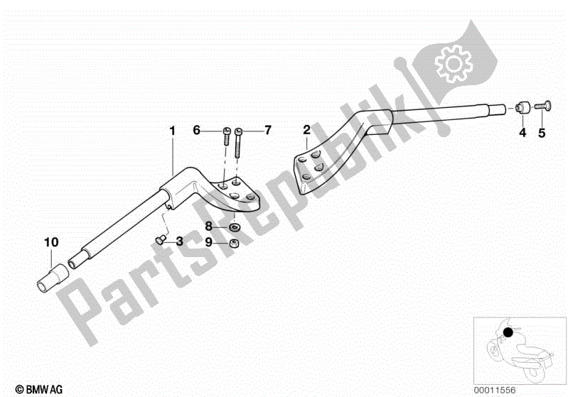 Toutes les pièces pour le Poignée Chauffante Au Guidon du BMW R 850R 259 1995 - 1997