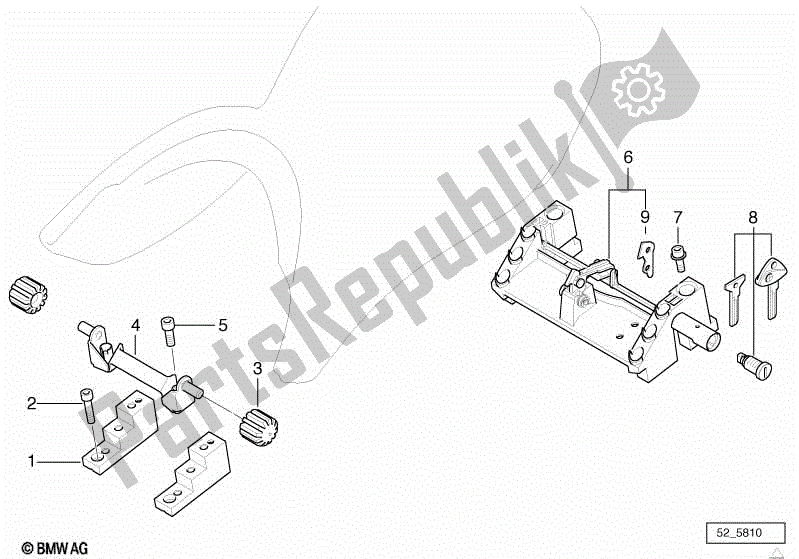 Todas las partes para Piezas De Montaje Para Banqueta de BMW R 850R 259 1995 - 1997