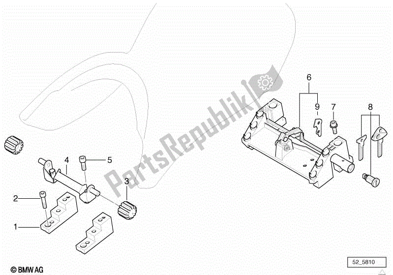 Todas las partes para Piezas De Montaje Para Banqueta de BMW R 850R 259 1995 - 1997