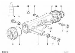 Rear wheel swinging arm