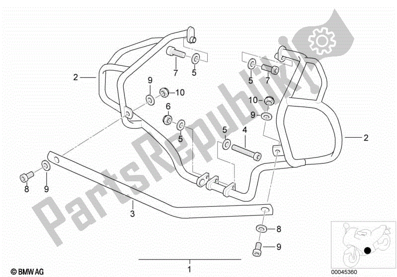 Toutes les pièces pour le Définir Des Barres De Sécurité Pour L'école De Conduite du BMW R 850R 259 1995 - 1997