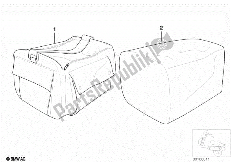 Todas las partes para Estuche Blando de BMW R 850R 259 1995 - 1997