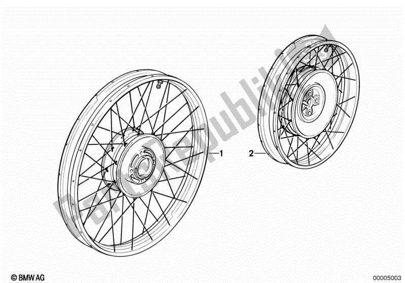 Todas las partes para Rueda De Radios de BMW R 850R 259 1995 - 1997