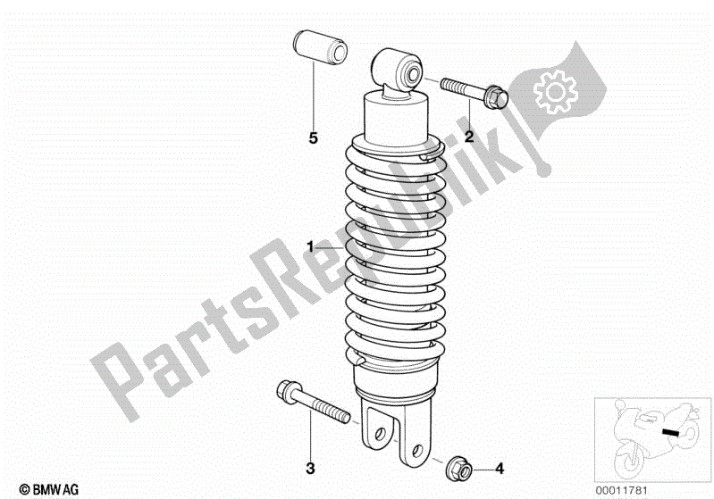 Toutes les pièces pour le Jambe De Force, Arrière du BMW R 850R 259 1995 - 1997