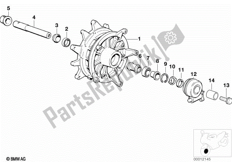 Toutes les pièces pour le Pièces De Montage De Moyeu De Roue Avant du BMW R 850R 259 1995 - 1997