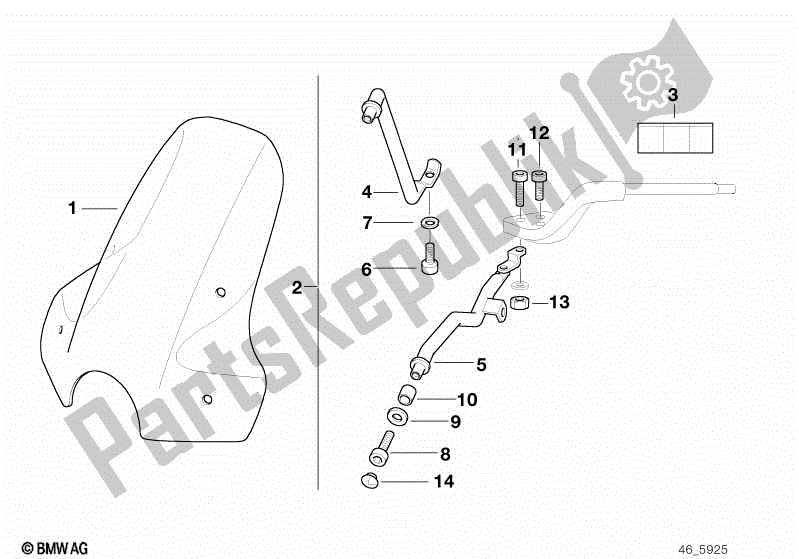 Todas las partes para Parabrisas de BMW R 850R 259 1995 - 1997