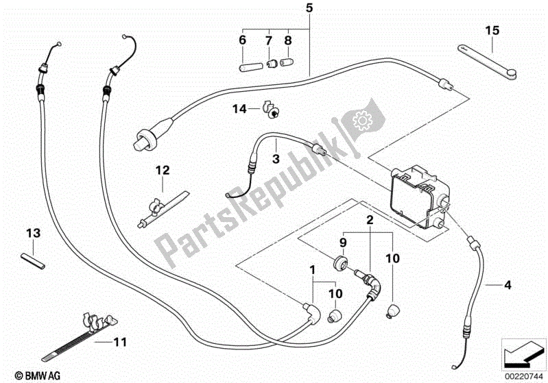 Toutes les pièces pour le Câbles Bowden du BMW R 900 RT K 26 2005 - 2009