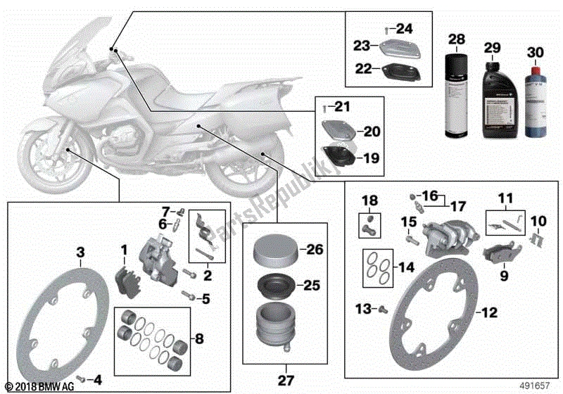 Todas las partes para Servicio De Frenos de BMW R 900 RT K 26 2005 - 2009