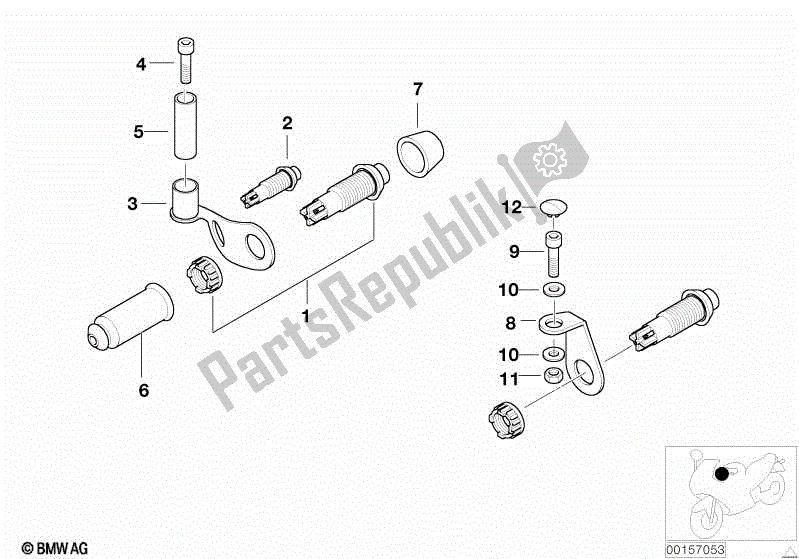 Todas las partes para Botón Para Micrófono / Radio Bidireccional de BMW R 900 RT K 26 2005 - 2009