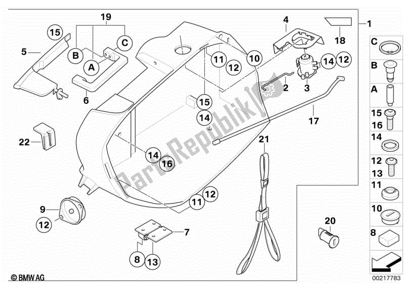 Todas las partes para Caso, Parte Inferior de BMW R 900 RT K 26 2005 - 2009