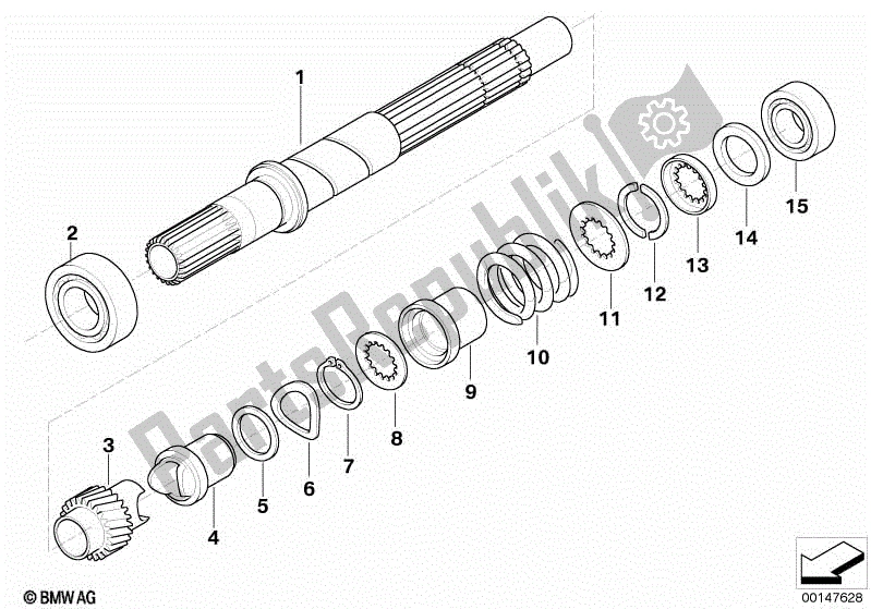 Todas las partes para Eje De Accionamiento de BMW R 900 RT K 26 2005 - 2009