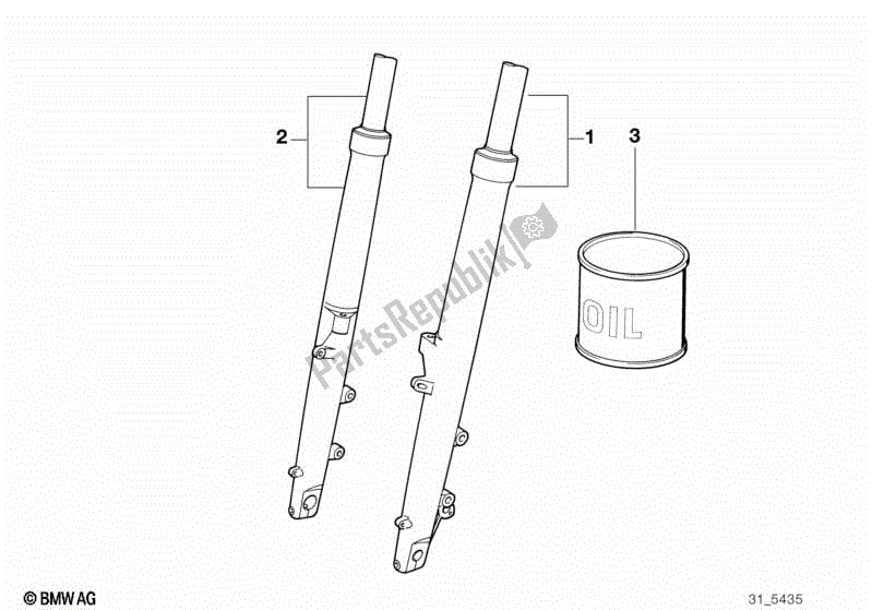 Todas las partes para Pata De La Horquilla de BMW R 900 RT K 26 2005 - 2009