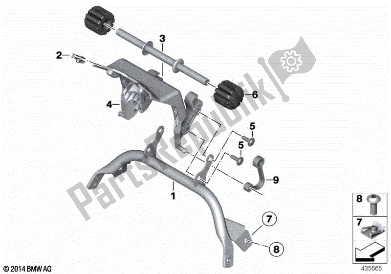 Todas las partes para Ajustador De Asiento Vertical Del Asiento Delantero de BMW R 900 RT K 26 2005 - 2009