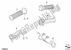 Handlebar grip, heated