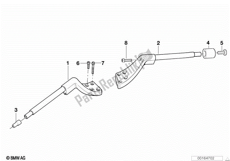 Tutte le parti per il Manubrio del BMW R 900 RT K 26 2005 - 2009