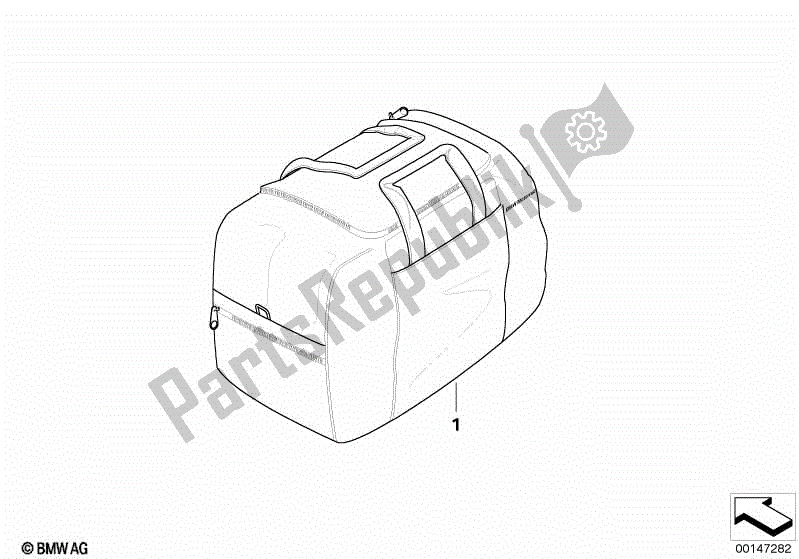 Todas las partes para Bolsillo Interior Para Baúl 49l de BMW R 900 RT K 26 2005 - 2009