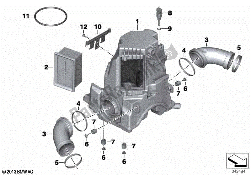 Todas las partes para Silenciador De Admisión / Cartucho De Filtro Silenciador De Admisión / Cartucho De Filtro de BMW R 900 RT K 26 2005 - 2009