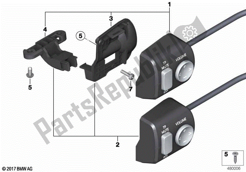 Todas las partes para Radio De Control Remoto Ii de BMW R 900 RT K 26 2005 - 2009