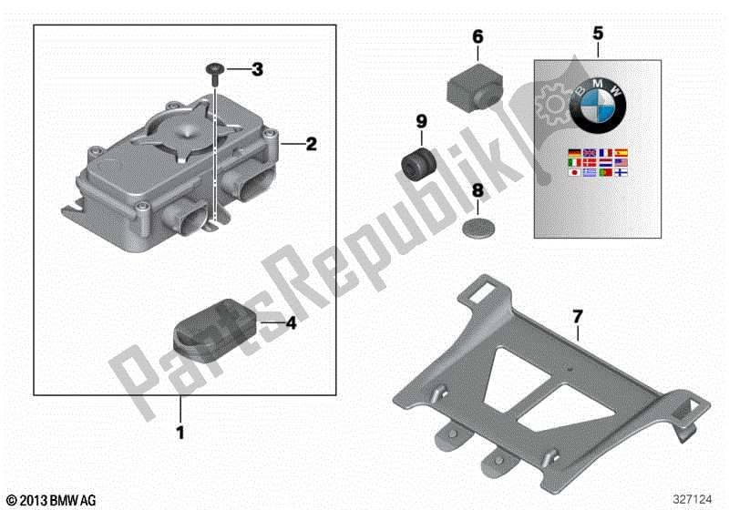 Todas las partes para Sistema De Alarma Antirrobo Modernizado de BMW R 900 RT K 26 2005 - 2009