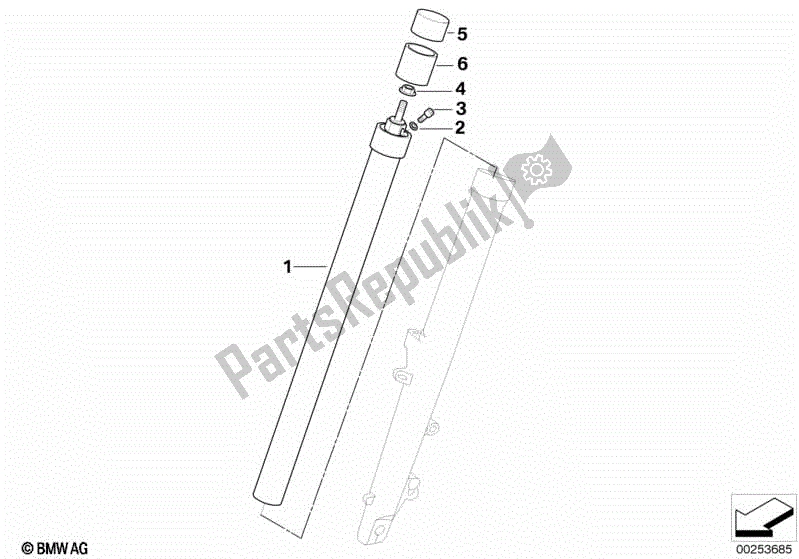 Todas las partes para Puntal de BMW R 900 RT K 26 2005 - 2009