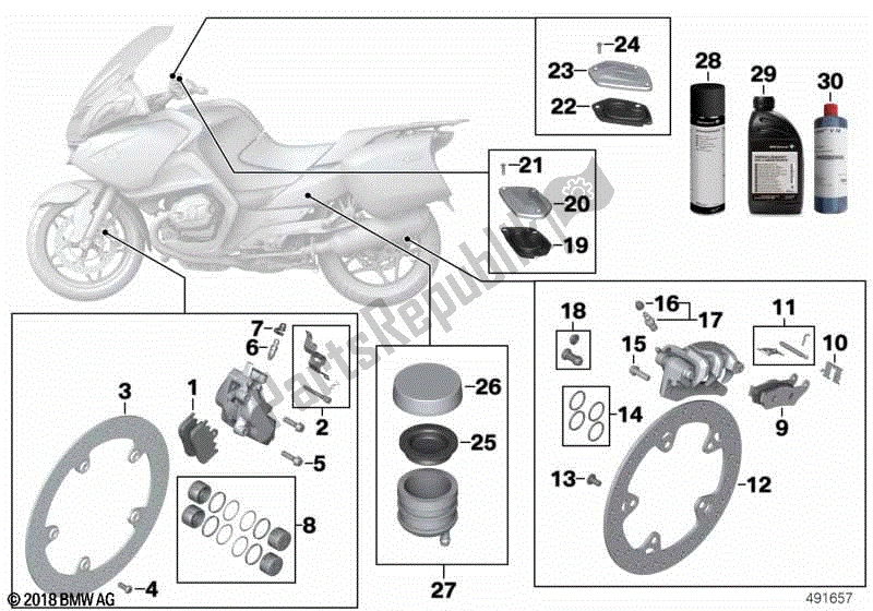 All parts for the Brake Service of the BMW R 900 RT K 26 2010 - 2013