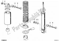 Rear spring strut mounting parts