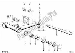 Rear wheel swinging arm mounting parts