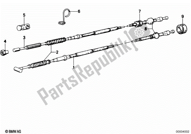 Todas las partes para Conjunto De Cable De Embrague / Cable De Freno de BMW R 90S 900 1974 - 1976