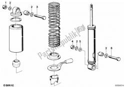 Rear spring strut mounting parts